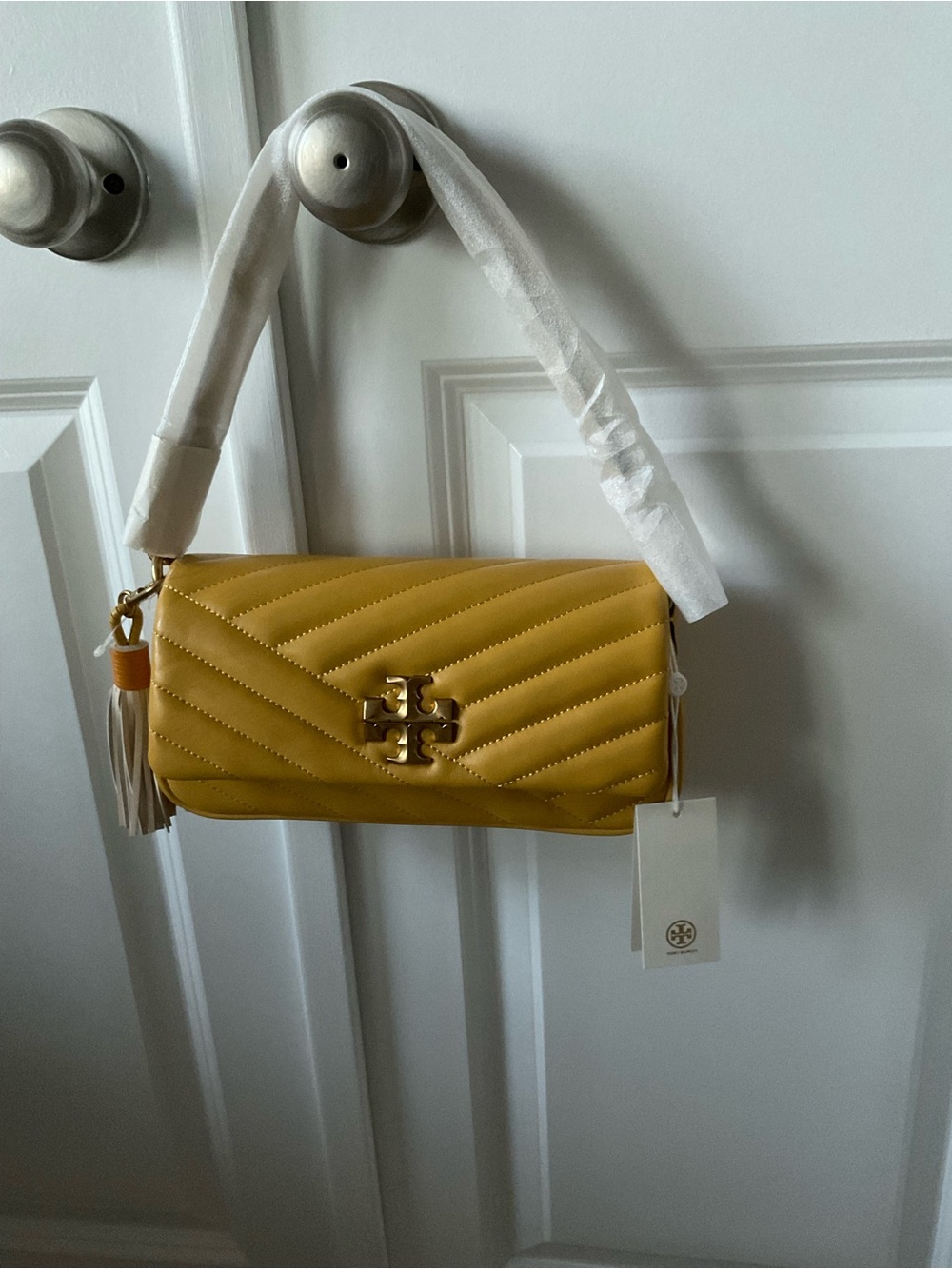 Tory Burch Kira Chevron Tassel Small Flap Shoulder Bag